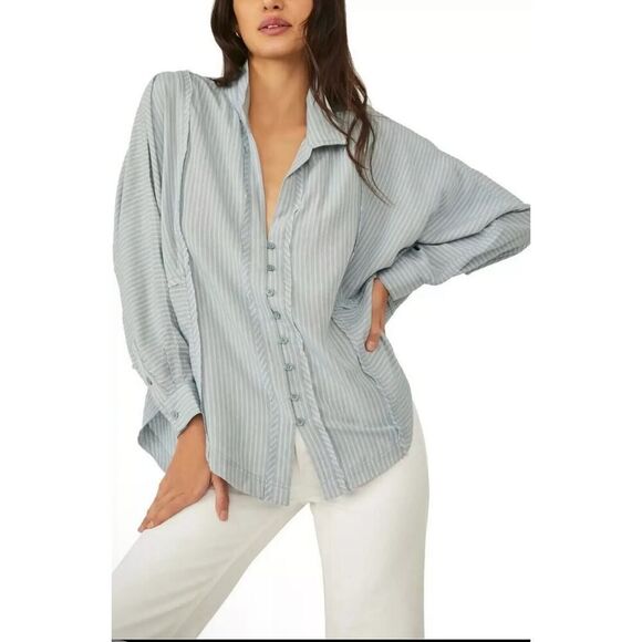 Free People We The Free One & Only Stripe Dolman Top Size Small - Picture 1 of 8